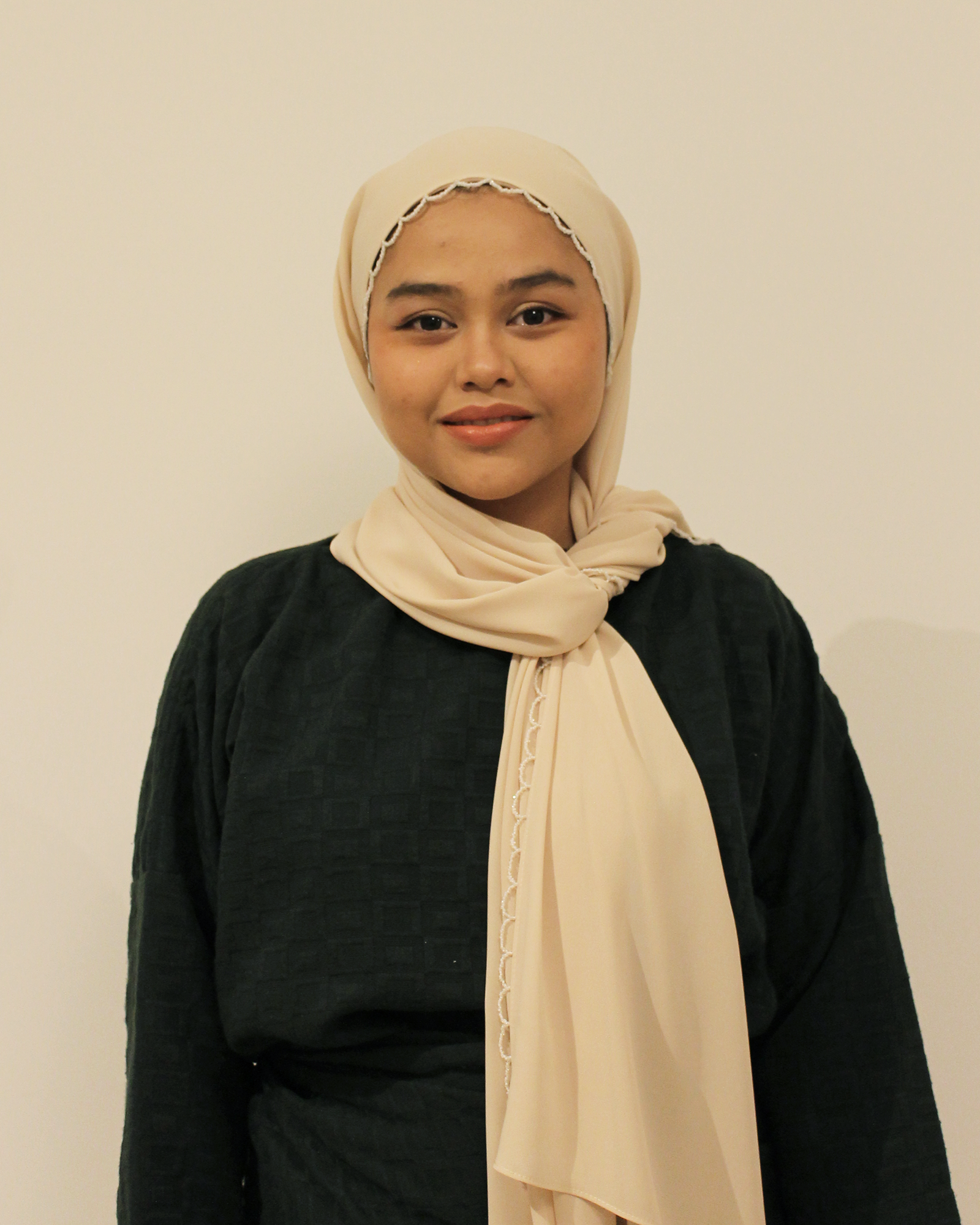 Sylvie Beads Shawl in Beige - Image 2