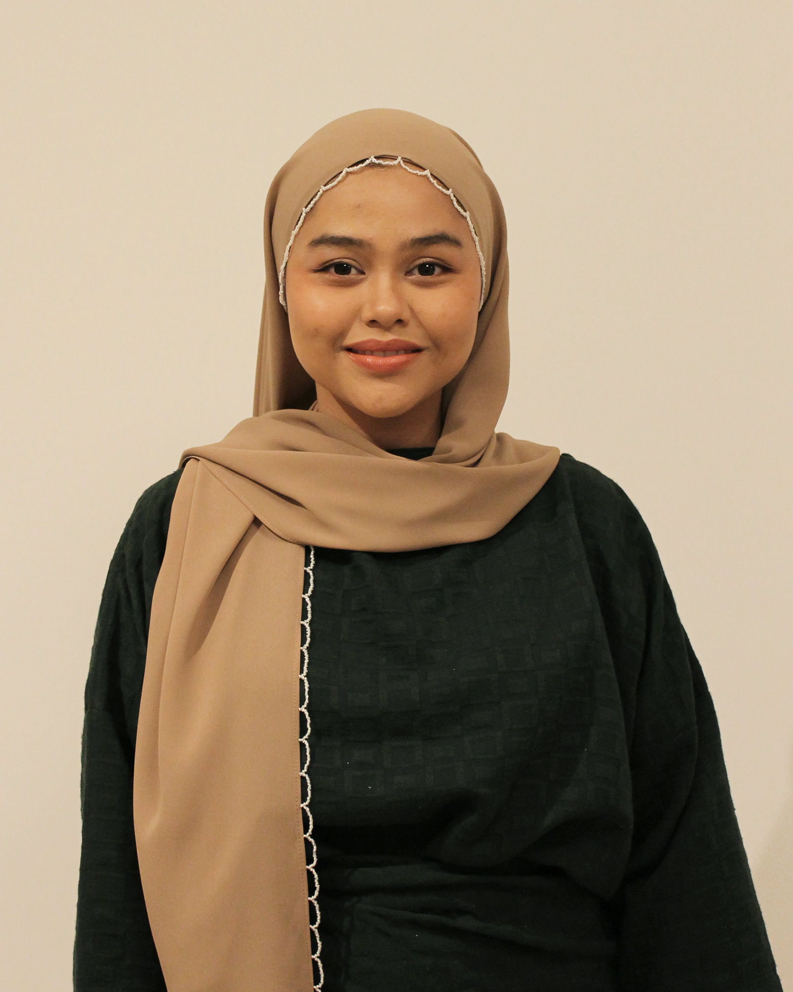 Sylvie Beads Shawl in Cocoa Brown